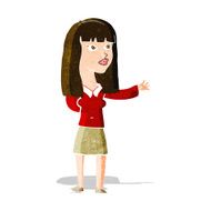 cartoon woman gesturing to show something N6