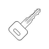 Vector Single Lineart Modern Key N3