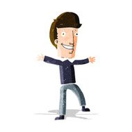cartoon happy man N146