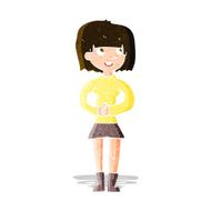 cartoon friendly woman N20