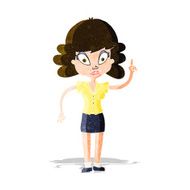 cartoon happy woman with idea N3