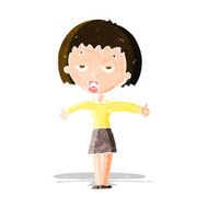 cartoon bored woman N11