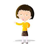 cartoon bored woman N12