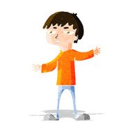 cartoon annoyed boy N11