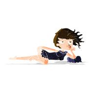 cartoon woman in sexy pose N5