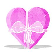 cartoon heart shaped present N3