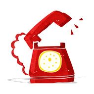 cartoon ringing telephone N13