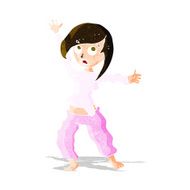 cartoon frightened woman N9