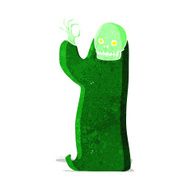 cartoon waving halloween ghoul N2