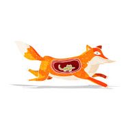 cartoon fox with mouse in belly