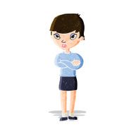 cartoon annoyed woman N60