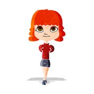 cartoon happy girl N32