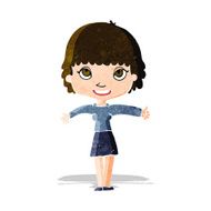 cartoon happy girl N33