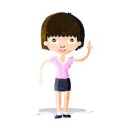 cartoon woman with idea N68