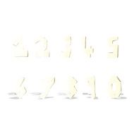 cartoon wooden numbers N3