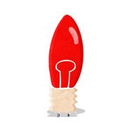 cartoon red light bulb N6