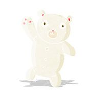 cartoon cute polar teddy bear