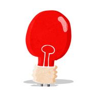 cartoon red light bulb N7