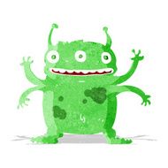 cartoon alien monster N22
