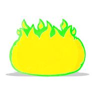 cartoon green halloween fire border