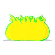 cartoon green fire border N2