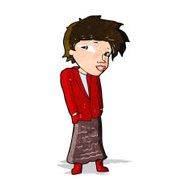 cartoon woman with hands in pockets N3