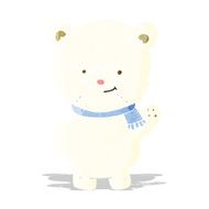 cute cartoon polar bear waving