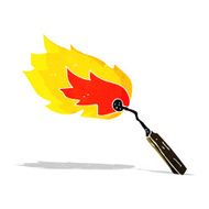 cartoon burning match N16