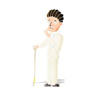 cartoon shocked gentleman N3
