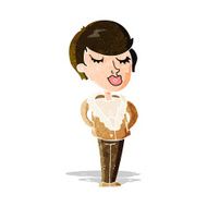 cartoon cool relaxed woman N3