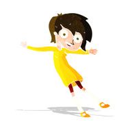 cartoon crazy excited girl N3
