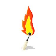 cartoon burning match N17
