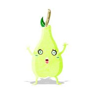 cartoon frightened pear N3