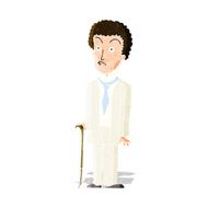 cartoon unhappy gentleman N3