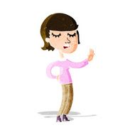 cartoon woman ignoring N5