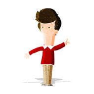 cartoon man narrowing eyes N12