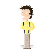 cartoon boy with folded arms N7