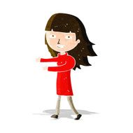 cartoon happy girl N34