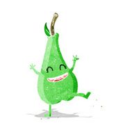 cartoon happy dancing pear N3