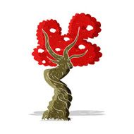 cartoon twisted old tree N2