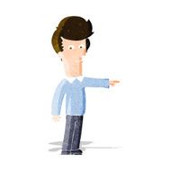 Cartoon Man Pointing N70