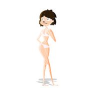 cartoon woman in bikini N15
