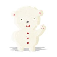 cartoon unhappy polar teddy bear