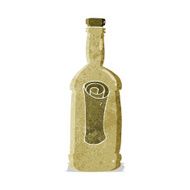 cartoon letter in a bottle N7