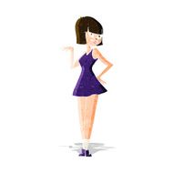 cartoon pretty woman N76