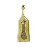 cartoon letter in a bottle N8