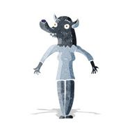 cartoon werewolf woman
