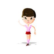 cartoon woman with idea N73