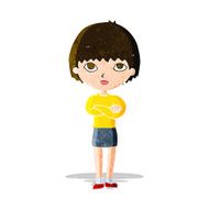 cartoon woman with crossed arms N12