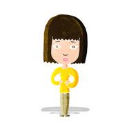 cartoon woman indicating self N2